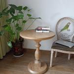 Round Shaped Modern Wood Coffee Table , Solid Wood Dining Table