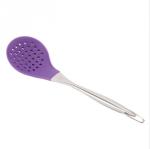 FDA Coated Silicone Kitchen Utensils Silicone Colander With Stainless Steel