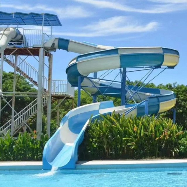 Water Park Games Aqua Amusement Equipment Facilities Fiberglass Spiral Slides