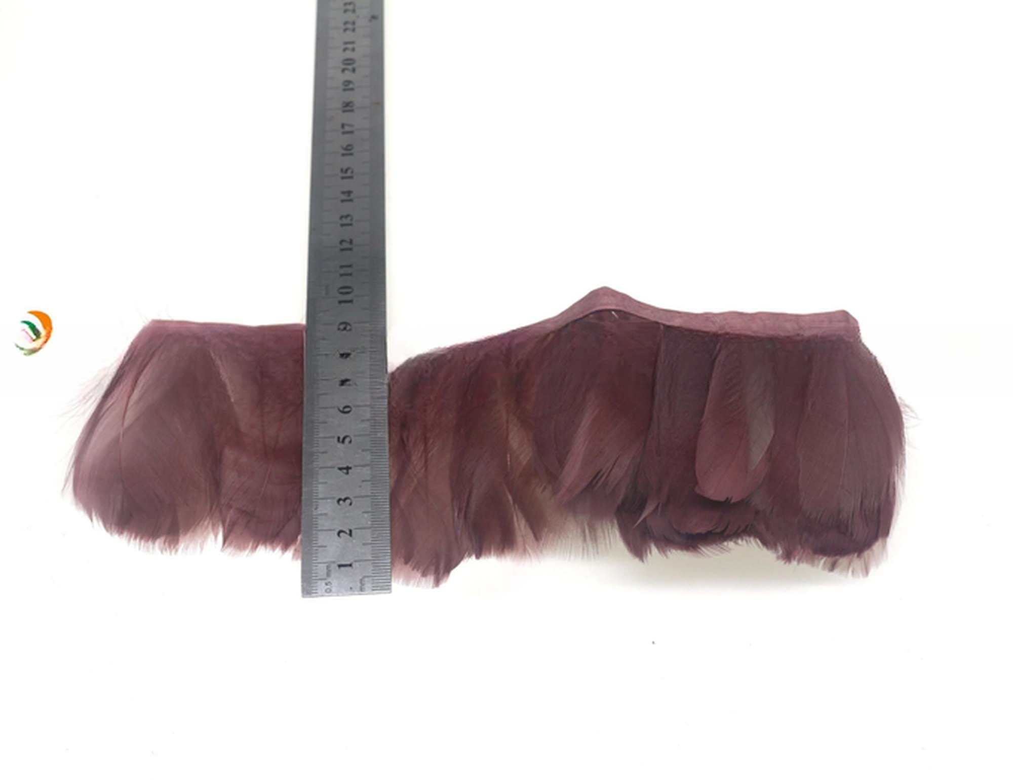 Dyed Goose Nagoire Feather Fringe Trim with Satin Ribbon and Fashionable