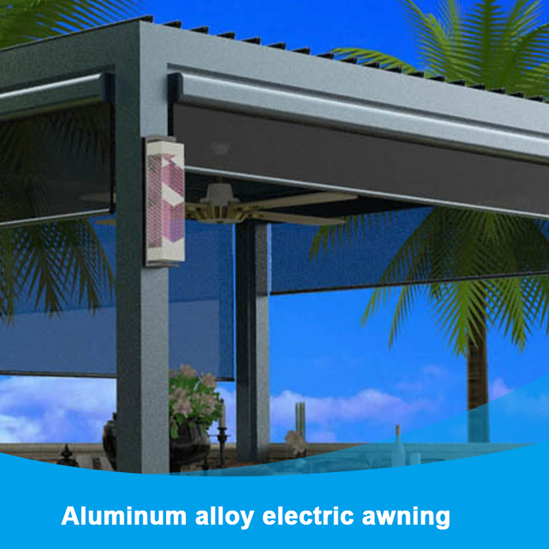 Modern Courtyard Intelligent Electric Louver Pavilion Villa Outdoor Sun Room Automatic Flipping Chinese Gazebo