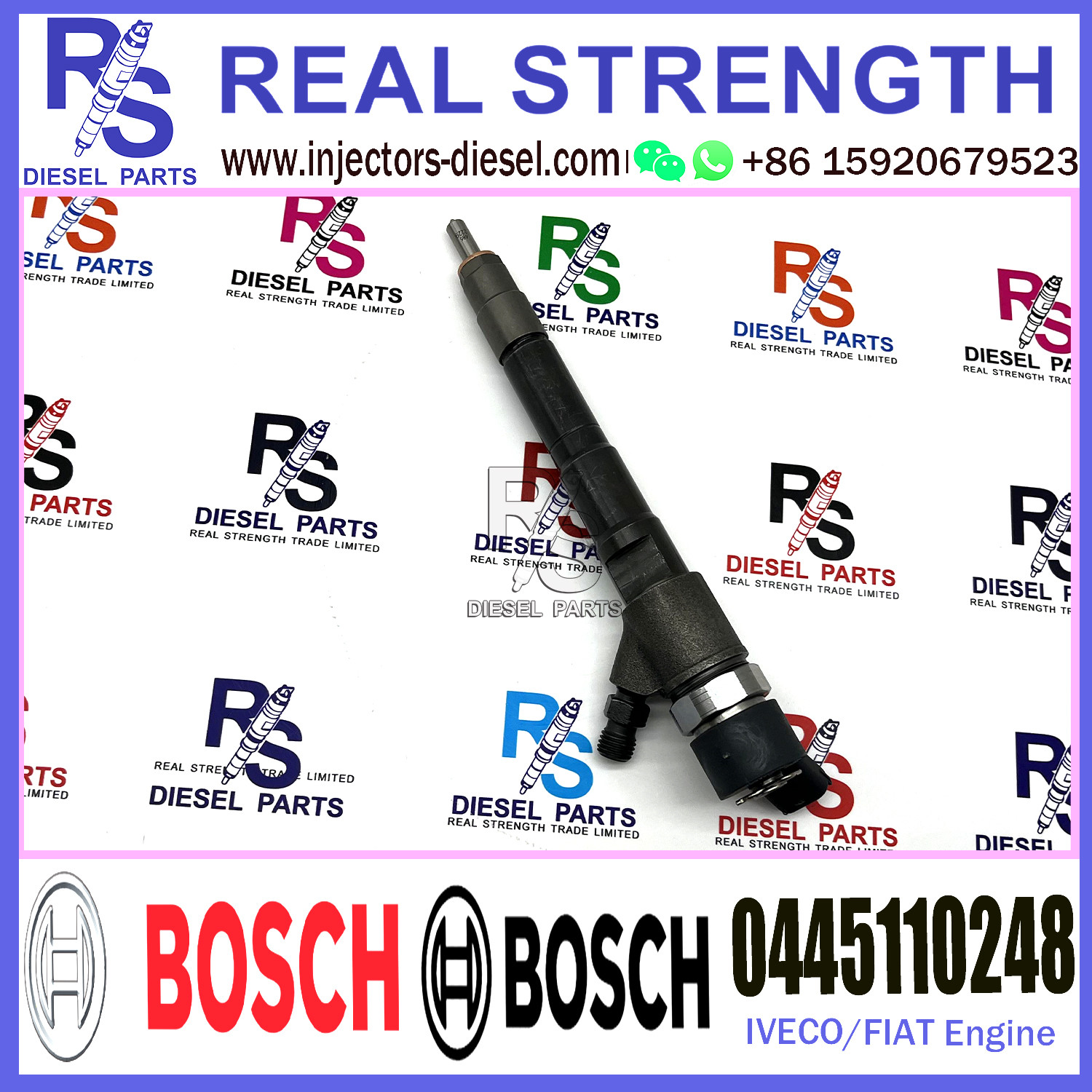 BOSCH injection 0445110247 0445110248 Diesel Fuel Common Rail Injector 0986435163 504088823 For FIAT/IVECO 3.0D Engine