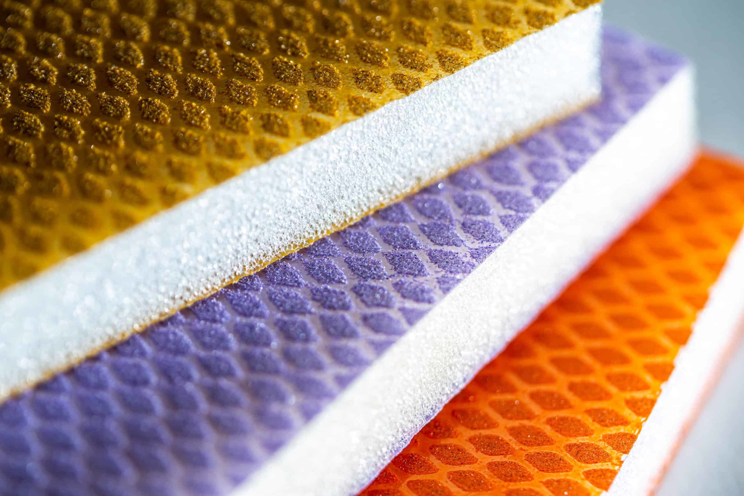 Rhombus Sanding Foam Sponge Pad Aluminum Oxide Double Face Washable