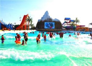 Quality 1000 People / 1000m2 1.2M High Water Park Wave Pool For Adults wholesale