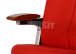 Fabric / PU / Leather Church Auditorium Chairs Imported Hardwood Armrest