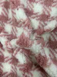 Quality Jacquard 100% Polyester Sherpa Fabric Faux 150cm Adjustable 400GSM wholesale