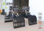Square Rotating Demolition Grapple , Excavator Hydraulic Stone Sorting Grab