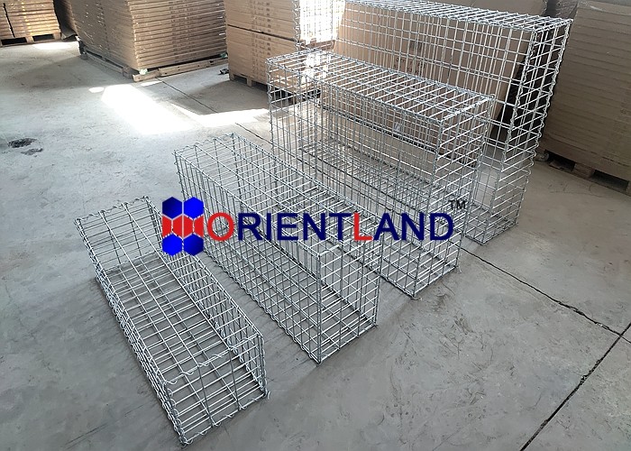 Hot Dipped Galvanized Welded Gabion For Park Decoration With 5x10cm Aperture