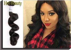 Quality Grade 5A Virgin Peruvian Hair Extensions , Natural Wave Human Hair wholesale