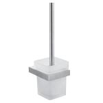Modern Metal Stainless Steel Toilet Brush Holders Glass Bath Hardware Set