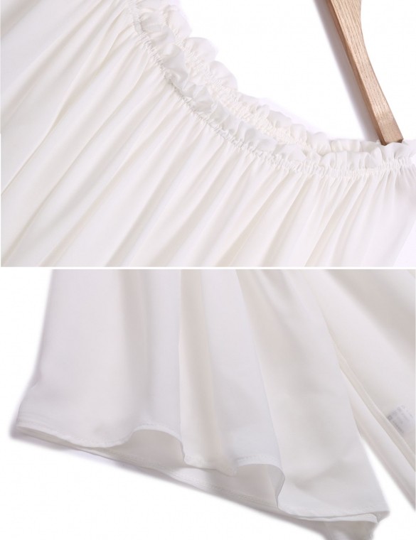Neck Designs For Ladies Tops Fashion Women Off Shoulder Solid Blouse Tops