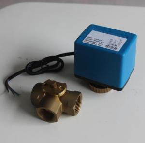 Quality Three Way Electric Ball Valve Low Pressure With NPT BSPP Connection wholesale