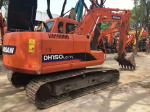 0.58m³ Bucket 15 Ton Used Doosan Excavator DH150LC-7 5.883L Displacement
