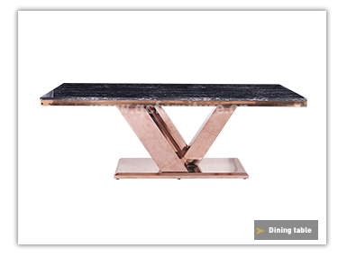 0.2CBM 78kg Marble Top Center Table No Folded Rose Gold Legs