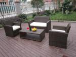 4pcs cheap KD poly rattan sofa furniture