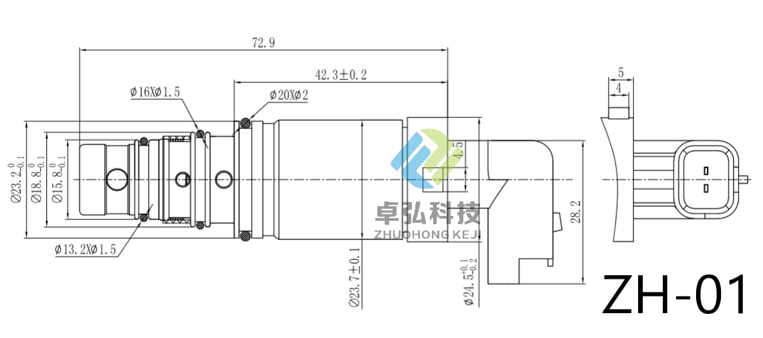 White AC Compressor Electric Control Valve for Sanden 6C12 Compressor 12v DC