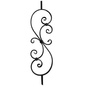 Quality Solid Wrought Cast Iron Balusters Parts For Street Guardrail Powder Coating wholesale