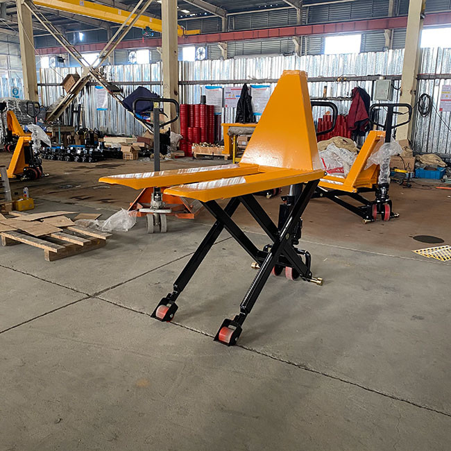 Manual Portable Hydraulic Scissor Lift 1000kg Lifting Height 800mm Electric Scissor Lift Pallet Jack