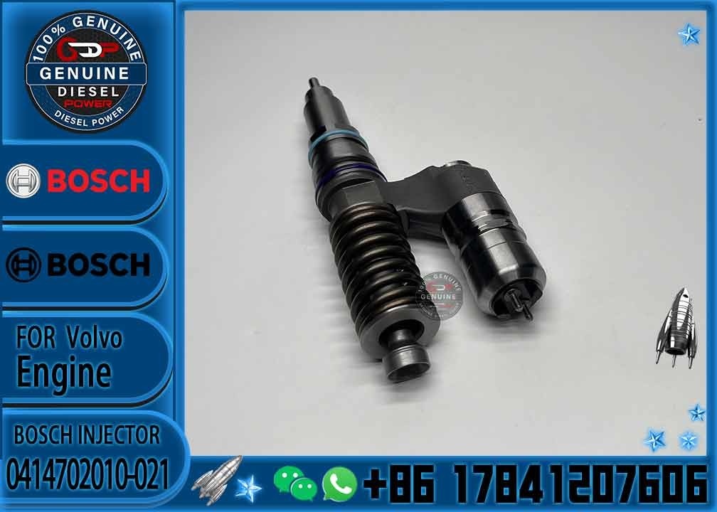 Common Rail Injector 0414702010 20440409 for BOSCH for VOVLO for Excavator L180E L180E HL L220E A35D A4 Diesel Engine