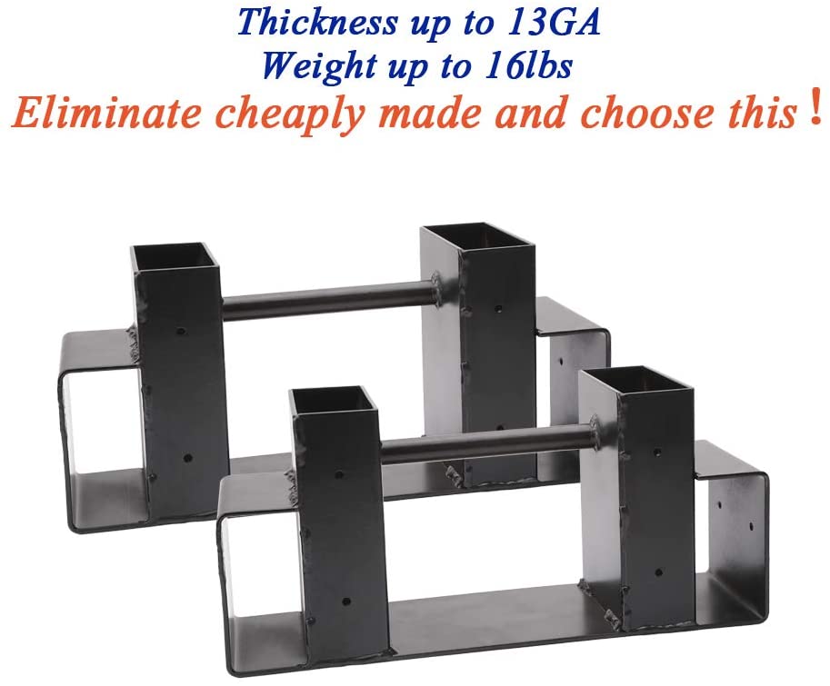 Metal Firewood Log Rack Bracket Kit for Fireplace Wood Storage Holders