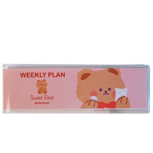 Quality Cartoon Bear Week Plan Lovely Portable Mini Pocket Book Korean Ins Style Student Notepad wholesale
