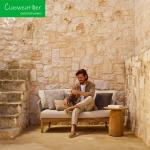 Modern Outdoor Furniture Sofa Set Customised Outdoor Rope Woven Teak Sofa Simple