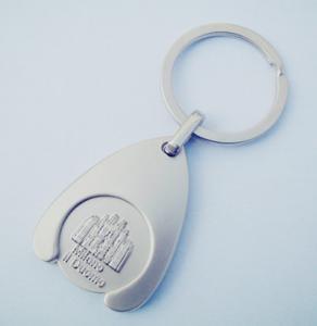 Quality caddy coin key chain, trolley coin keychains, coin holers wholesale