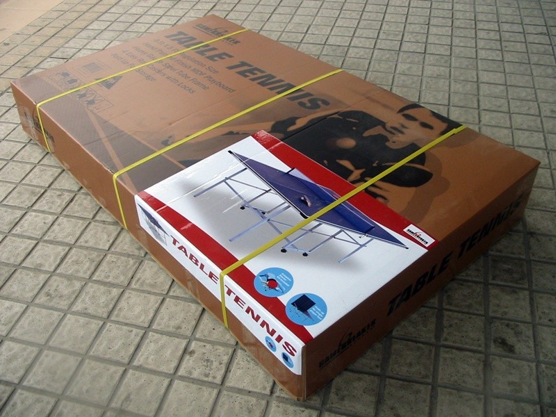 9FT 4 Pieces Boards Style Folding Table Tennis Table With Foldable Leg