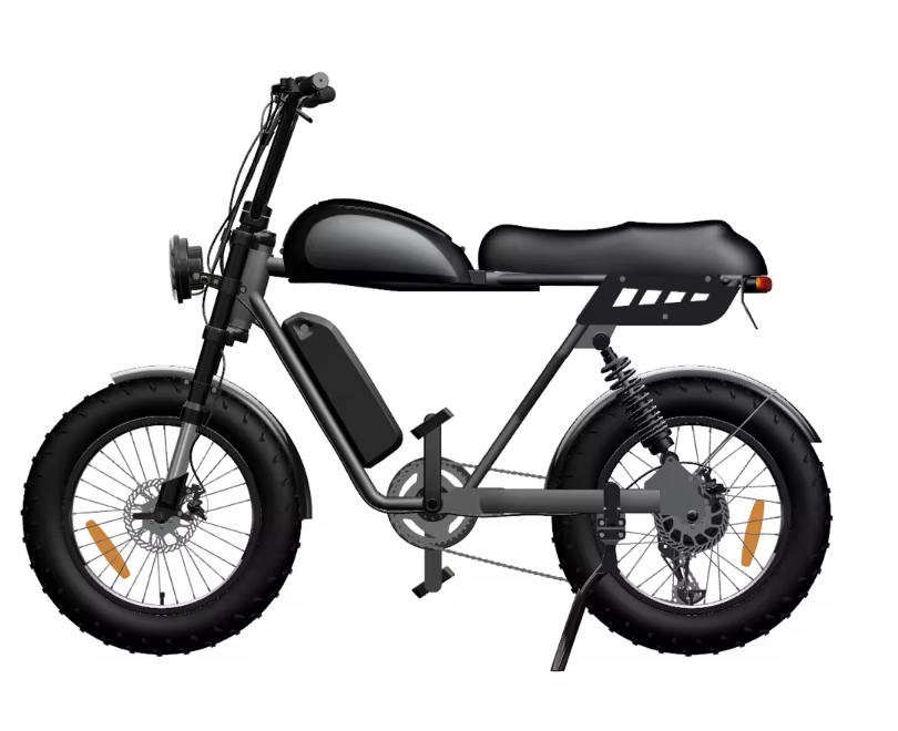 20 Inch Fat Tire 73 Style Ebike 7 Speed Electric Mountain Bike 48V 500W 750W 1000W Retro Full Suspension Electric Bike
