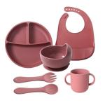 Silicone Food Grade Infant Dinnerware Sets Baby Feeding Set Suction Kids Infant