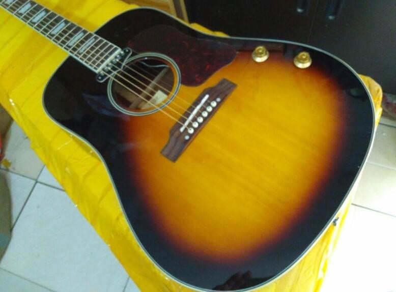 3 tones Chibson G160E Acoustic guitar sunburst John Lennon G160 electric acoustic guitar