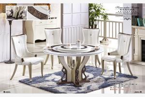 Quality dining room 8 person round marble table furniture wholesale