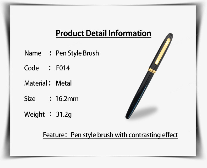 Black Creative Stationery Soft Tip Calligraphy Brush Pen Signature Pen For Gift