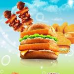 PLASTIC LENTICULAR KFC custom lenticular advertising flip changing plastic