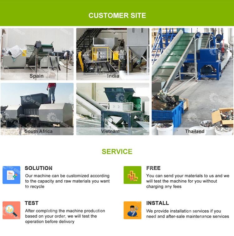 15kW Power Waste Electronic Computer Hardware Shredder for Copper Cable Wire Crushing