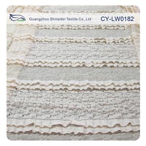 Quality Multilayer Bridal Stretch Lace Trim Fabric Eco Friendly 50’’- 52’’ CY-LW0182 wholesale