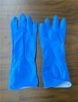 Blue M60g Natural Latex Kitchen Rubber Gloves Nonslip