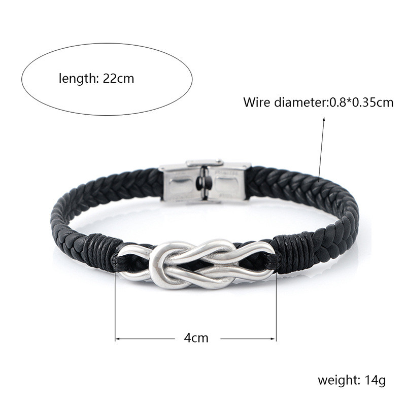 Explosive leather magnetic buckle men's bracelet retro trend simple bracelet accessory