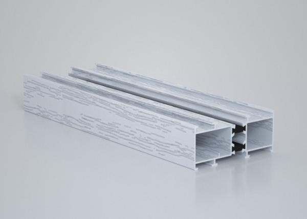 T5 Aluminium Door Profiles White Powder Coating 0.8mm Thickness