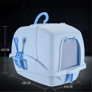 Quality Anti Spatter Oversized Fully Enclosed Cat Litter Box , Large Cat Toilet Litter Box wholesale