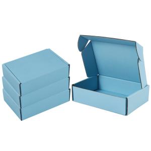Quality Kraft Paper &amp; Corrugated Paper Blue Flat Fold Rigid Box OEM ODM wholesale