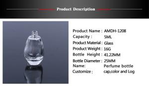 Quality perufme glass bottle 5ml wholesale