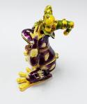 Chimbing frog hinged trinket box metal trinket box treasure box metal jewelry