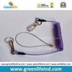 Hot Sale Transparent Black PU Covered Steel Coiled Lanyard Rope