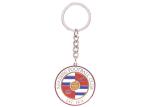 Custom Iron Stamped Iron / Brass / Copper Football Club Key Chain with Soft