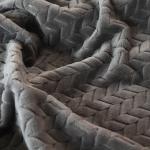 Jacquard 250gsm Soft Flannel Fabric 150D For Warm Blanket