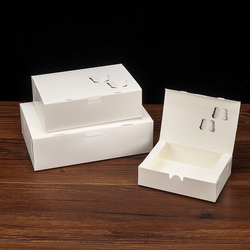 White Cardboard Paper Packaging Food Box for Restaurant Fast Food Snack Fried Chips Chicken Box