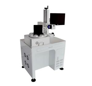 Quality 300 * 300 MM Fiber Laser Marking Machine Desktop Aluminum Engraving Name Plate Marking wholesale