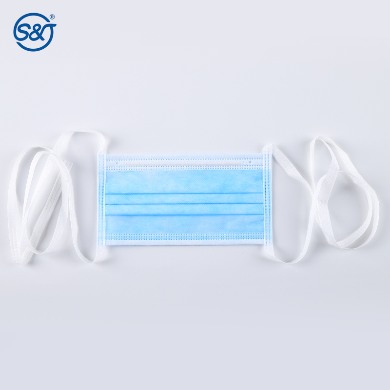 3-ply Protective Disposable Surgical Face Mask Medical Tie on Head Straps Daily Use Hospital Dental 3 Layers ASTM LEVEL TYPE IIR