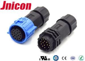 Quality Inline 16 Pin Push Locking Waterproof Circular Connectors PA66 wholesale
